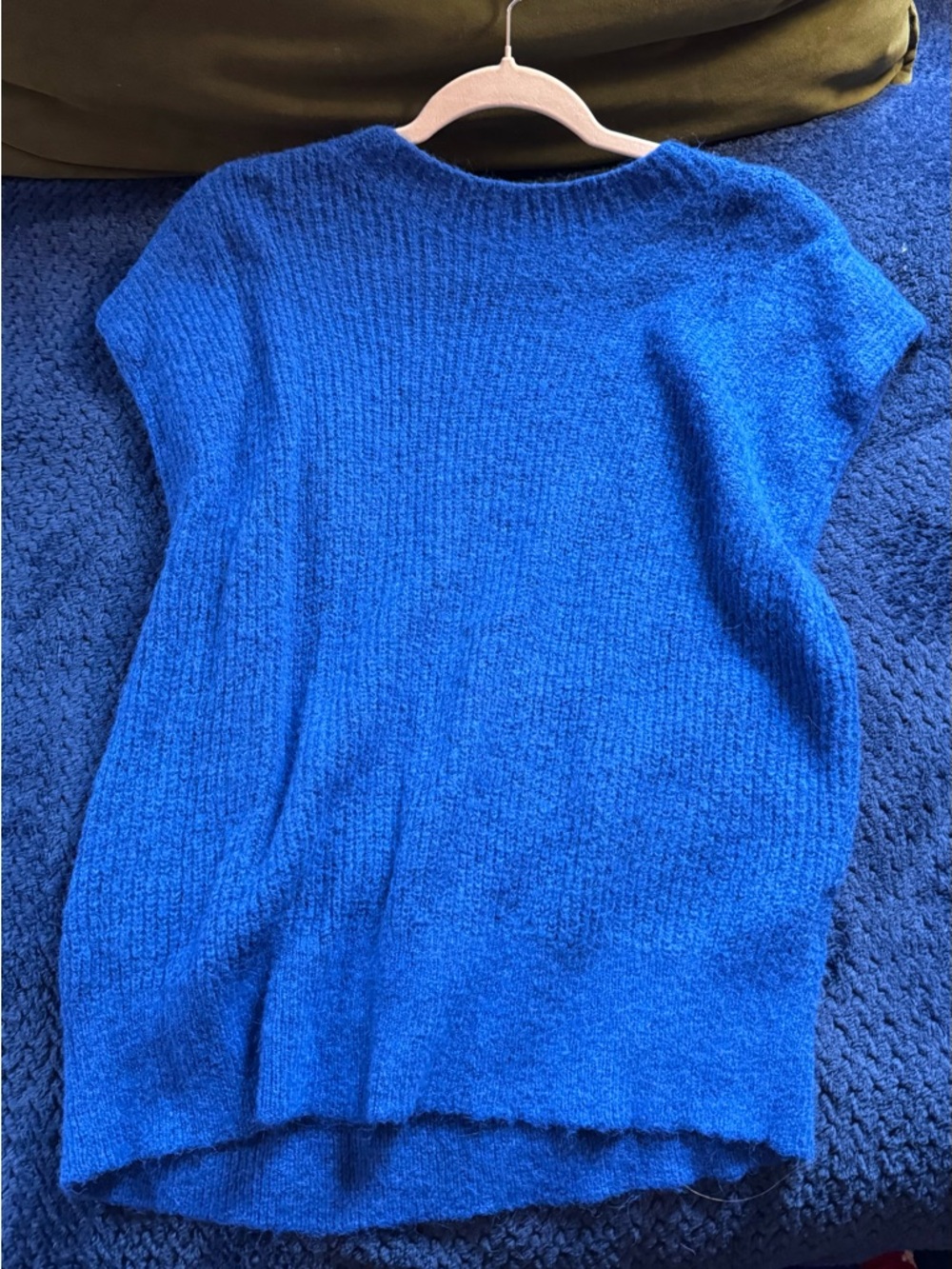 Banana Republic Royal Blue Short-Sleeve Knit Sweater
